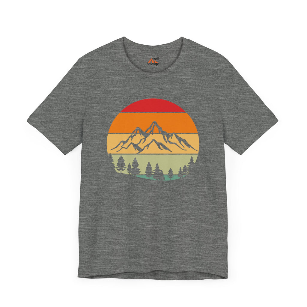 Retro Mountain Circle T-Shirt