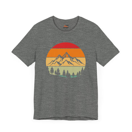 Retro Mountain Circle T-Shirt