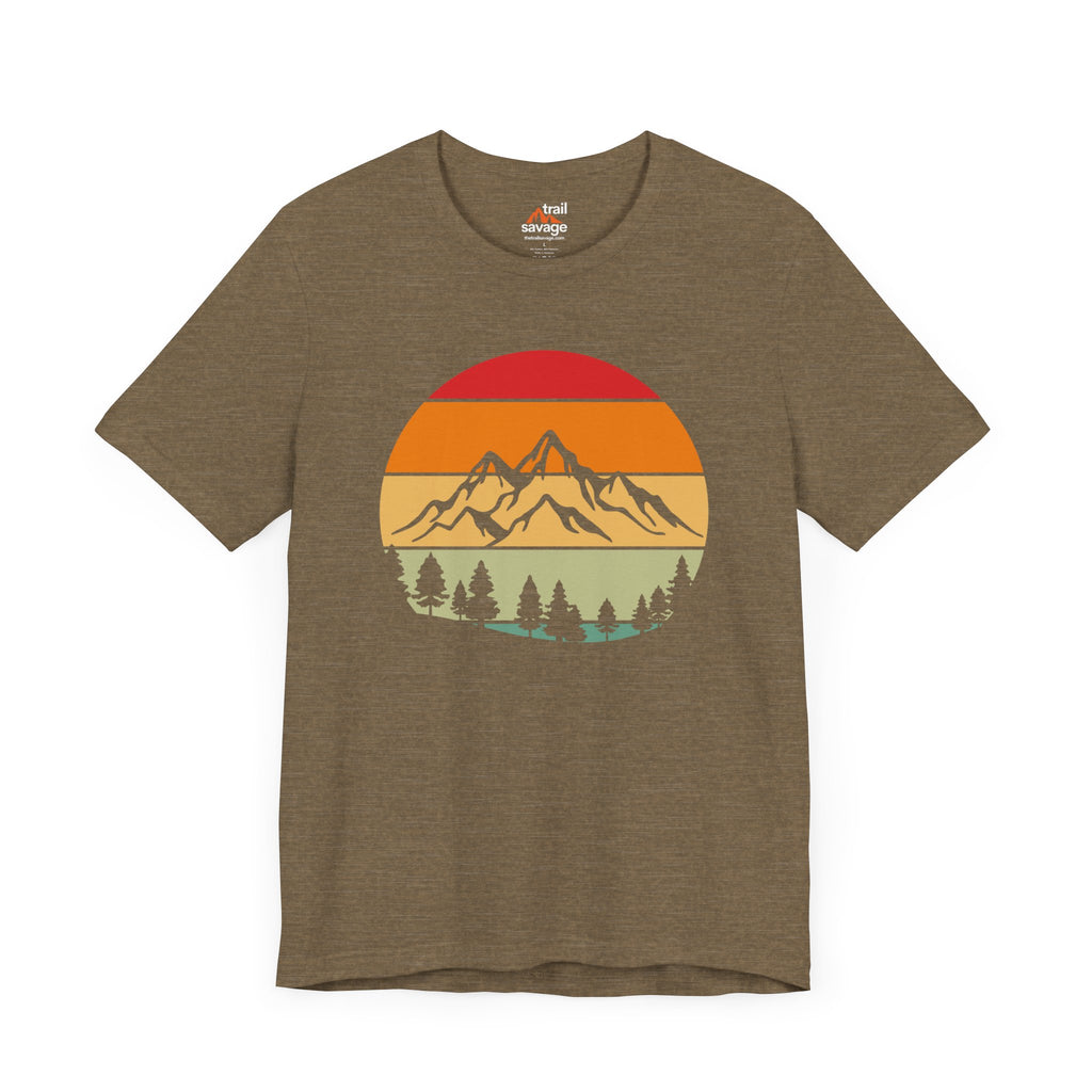 Retro Mountain Circle T-Shirt