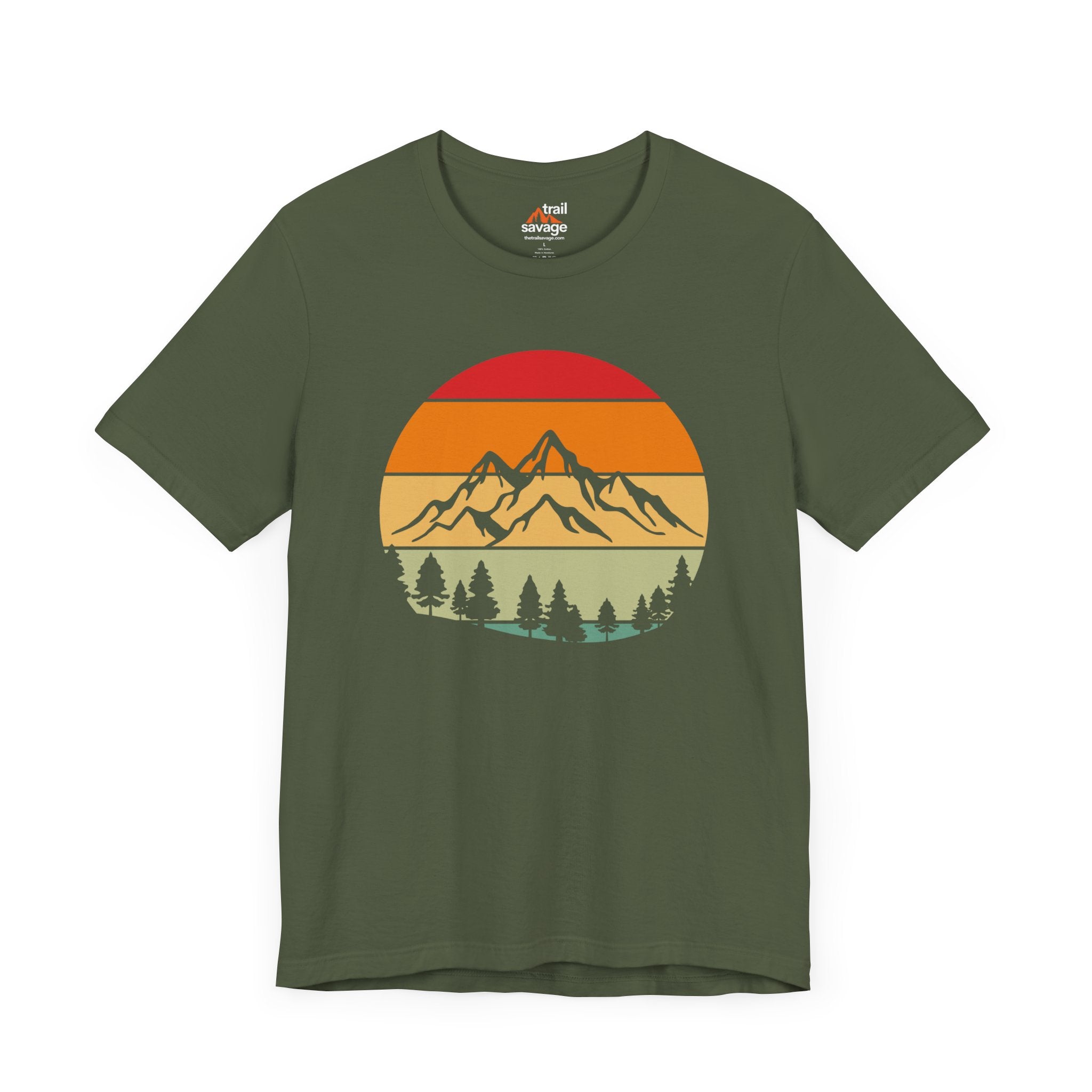 Retro Mountain Circle T-Shirt