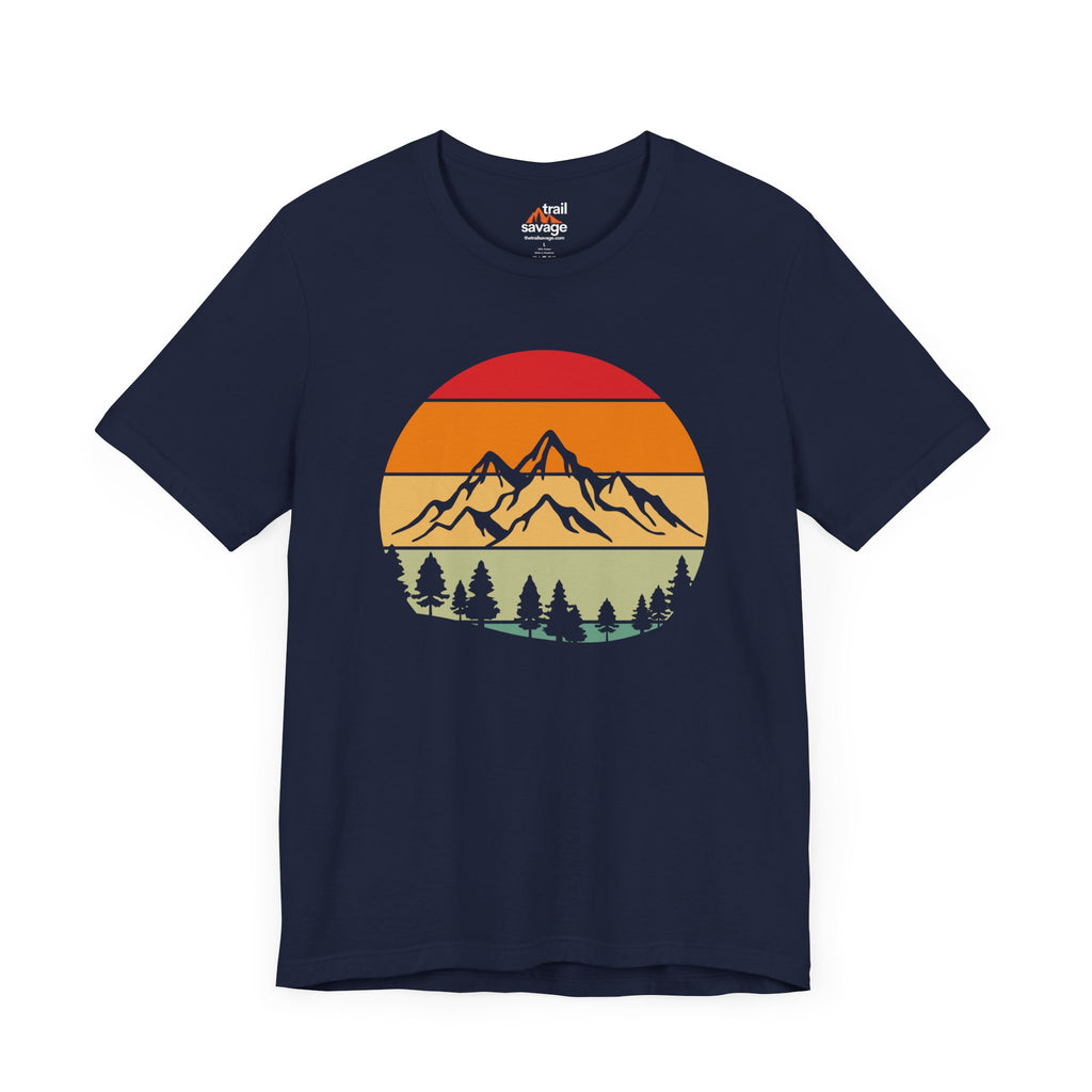 Retro Mountain Circle T-Shirt